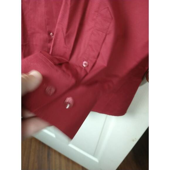 $ Structure Men's XXL Shirt Red Modern Fit Collared Button Long Sleeve - Picture 5 of 9